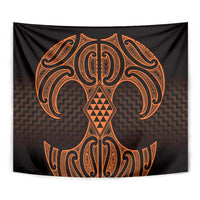 Karaka Maori Ta Moko Poutama Art Tapestry