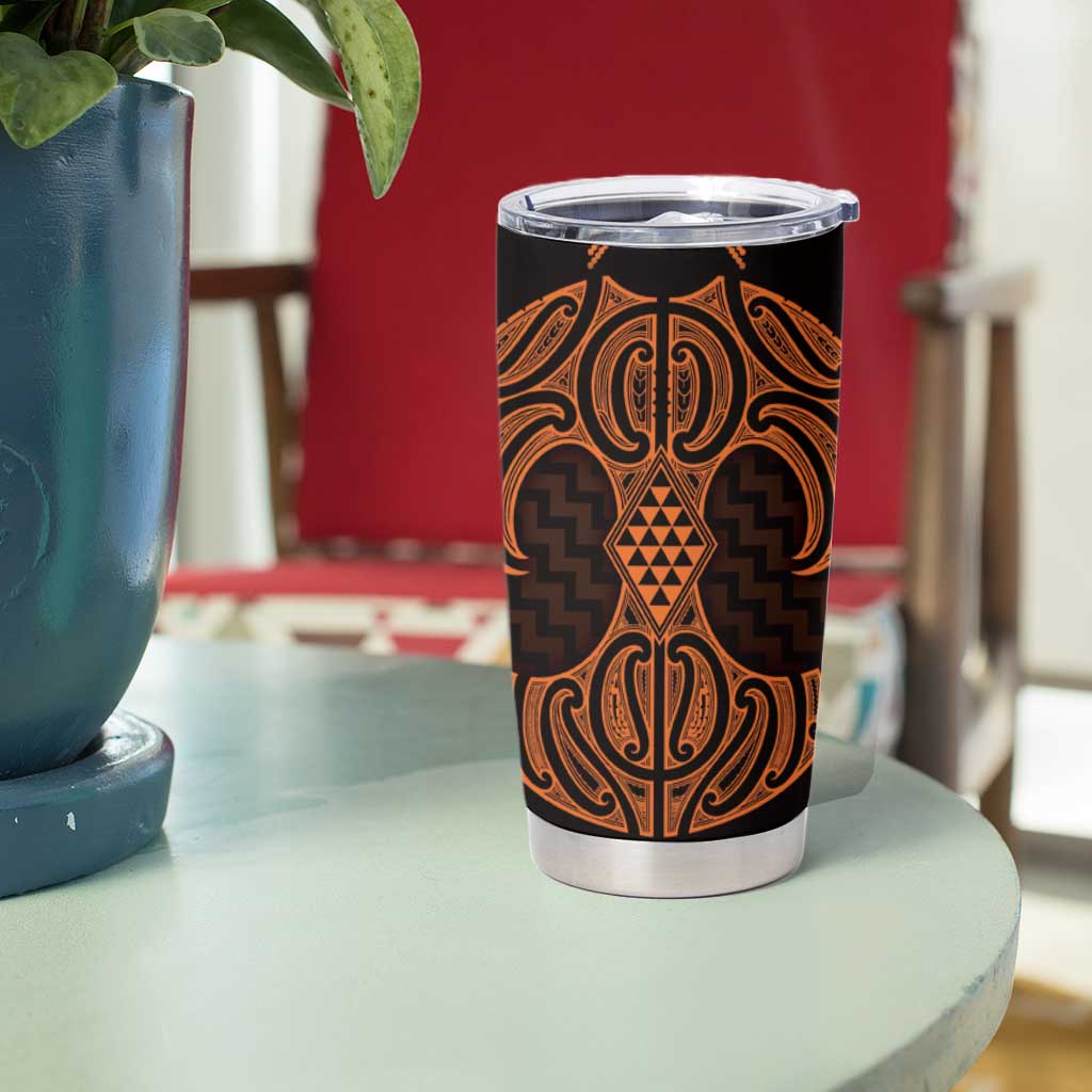 Karaka Maori Ta Moko Poutama Art Tumbler Cup LT9 - Polynesian Pride