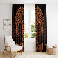 Karaka Maori Ta Moko Poutama Art Window Curtain LT9 - Polynesian Pride