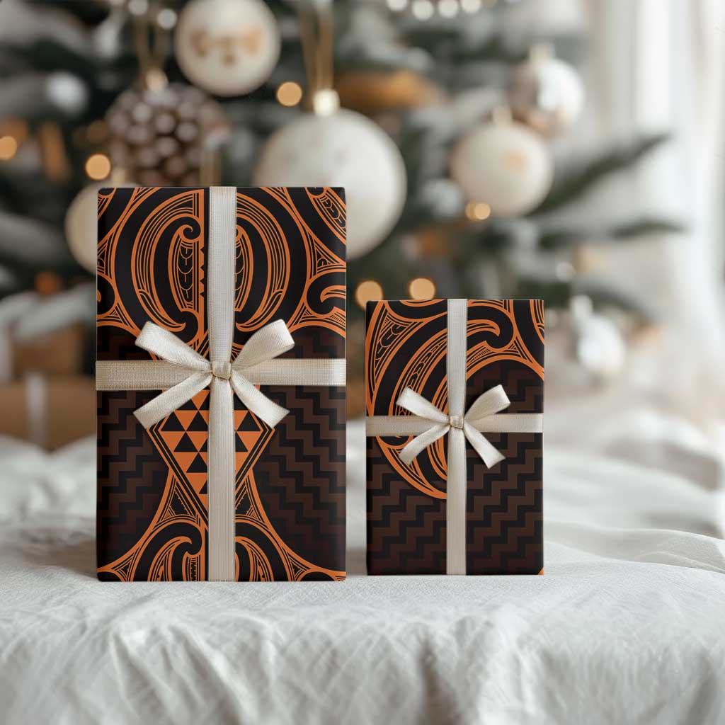 Karaka Maori Ta Moko Poutama Art Wrapping Paper - Polynesian Pride