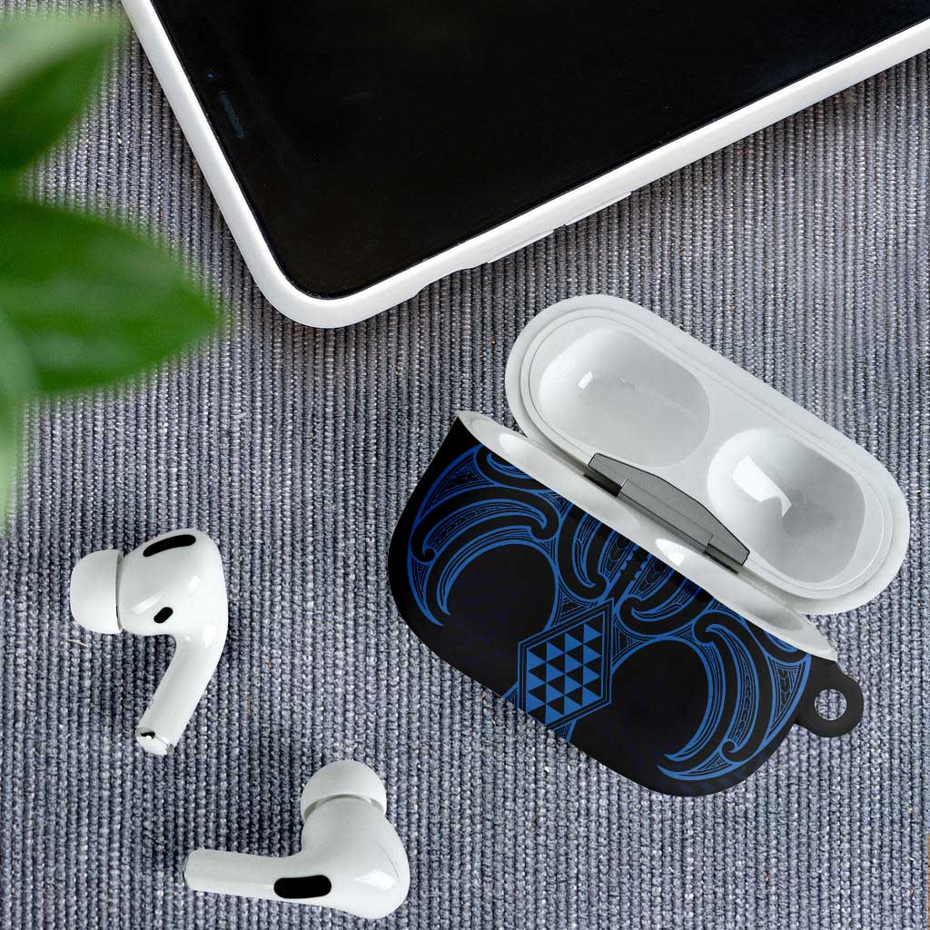 Kikorangi Maori Ta Moko Poutama Art AirPods Case - Polynesian Pride