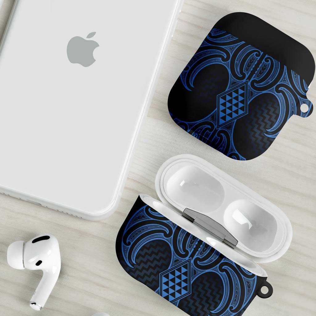 Kikorangi Maori Ta Moko Poutama Art AirPods Case - Polynesian Pride