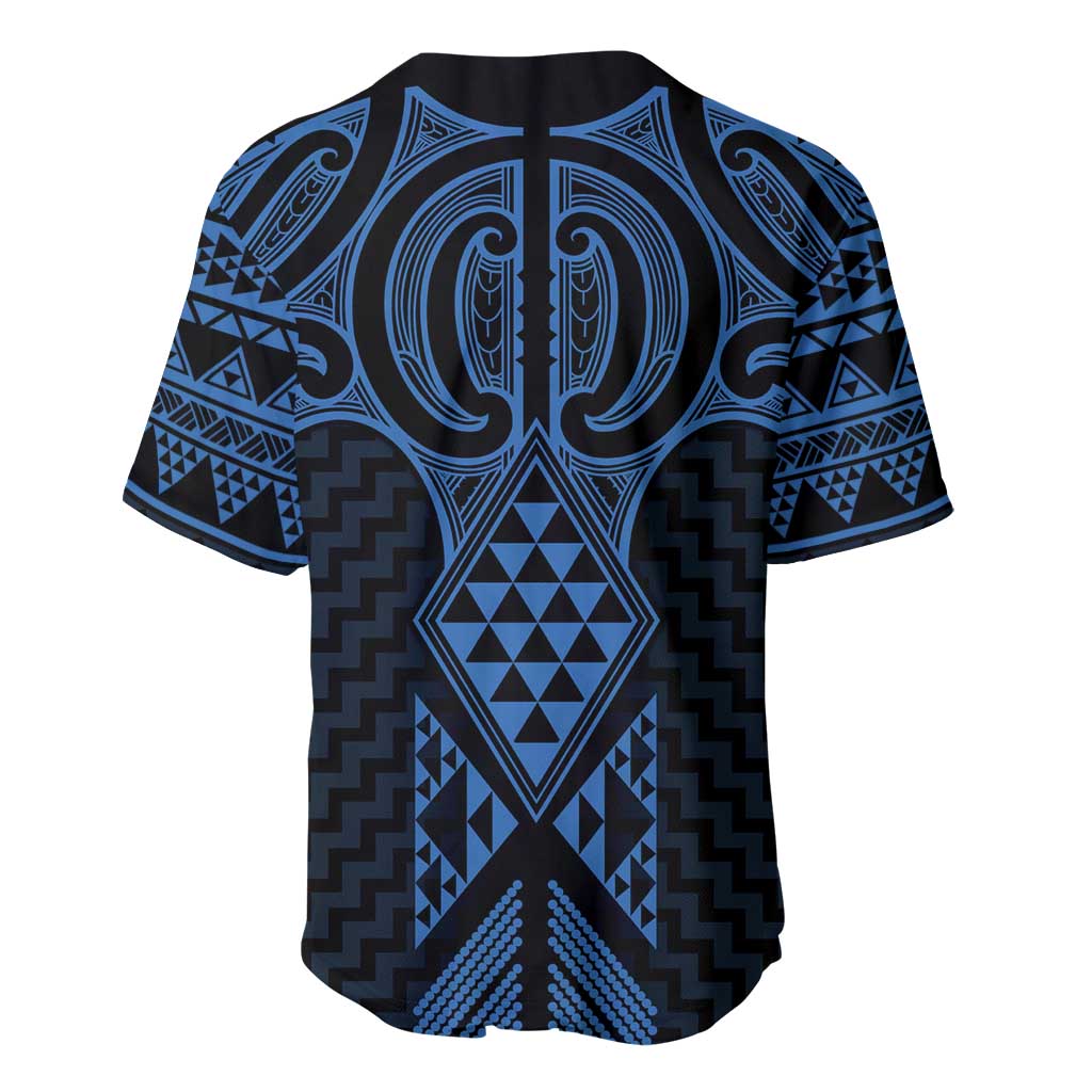 Kikorangi Maori Ta Moko Poutama Art Baseball Jersey LT9 - Polynesian Pride
