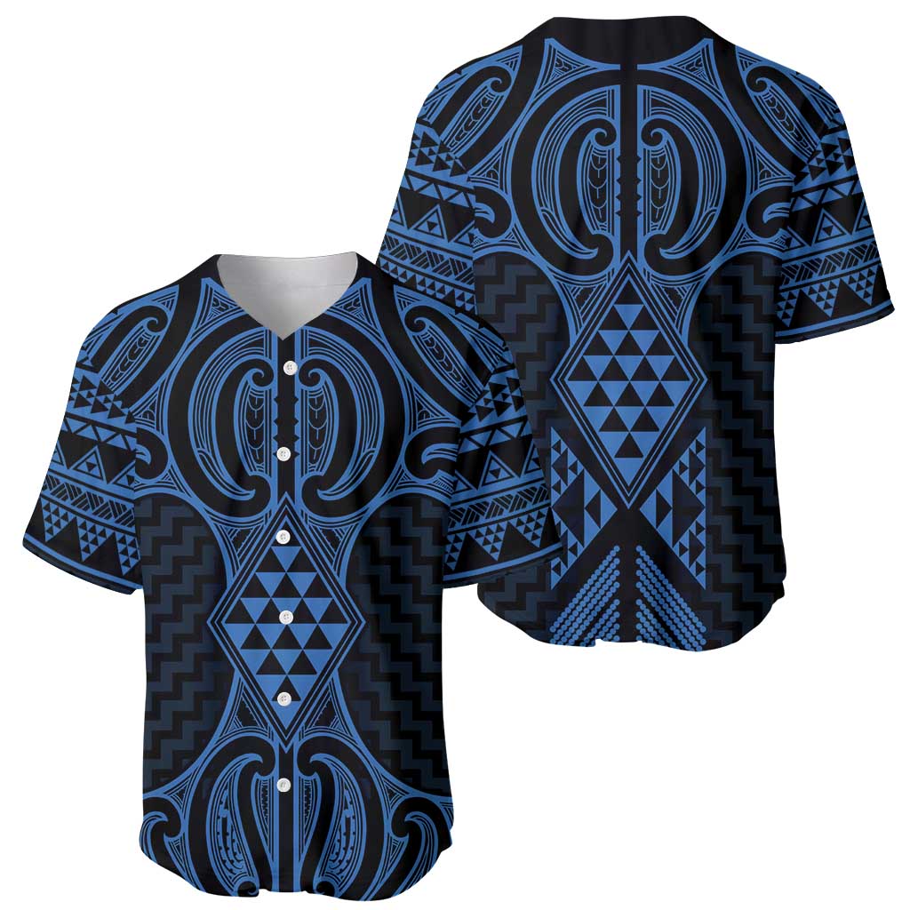 Kikorangi Maori Ta Moko Poutama Art Baseball Jersey LT9 - Polynesian Pride