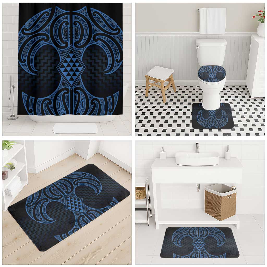 Kikorangi Maori Ta Moko Poutama Art Bathroom Set - Polynesian Pride