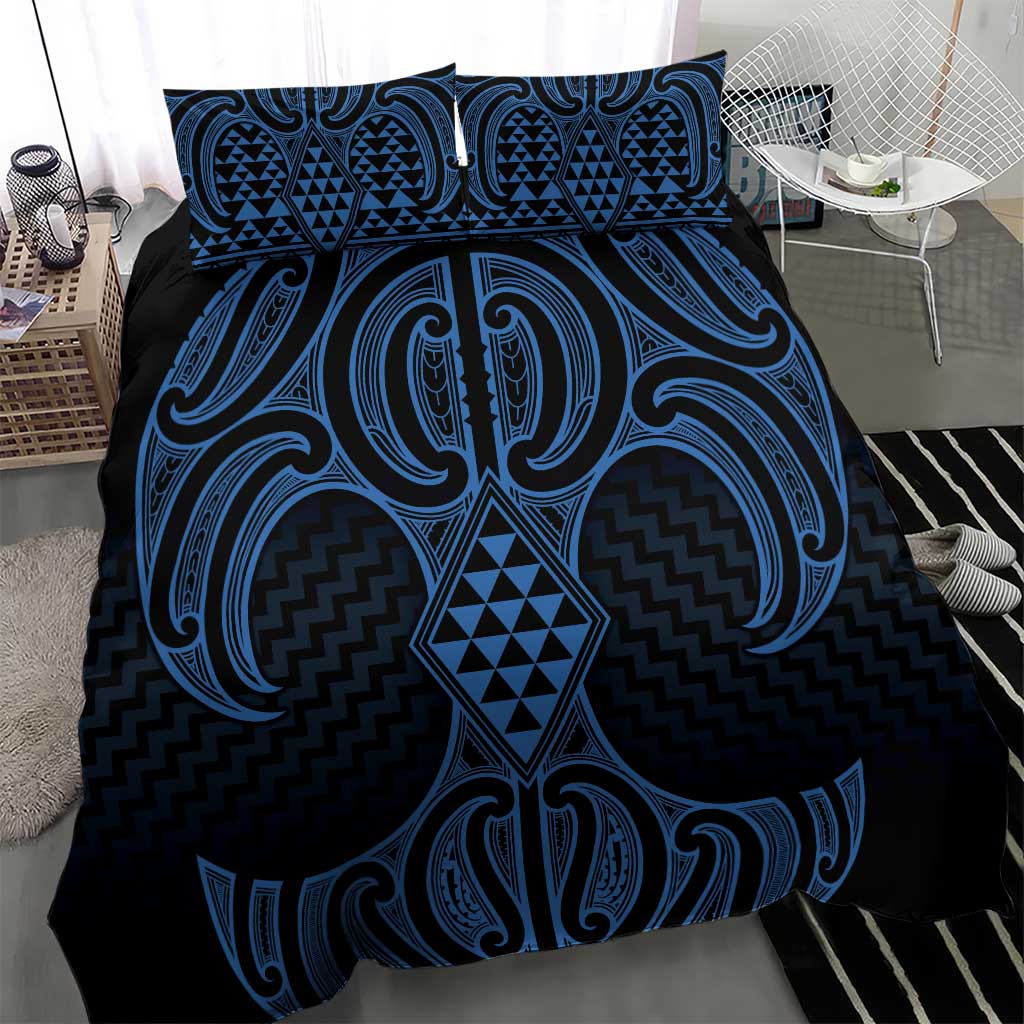 Kikorangi Maori Ta Moko Poutama Art Bedding Set