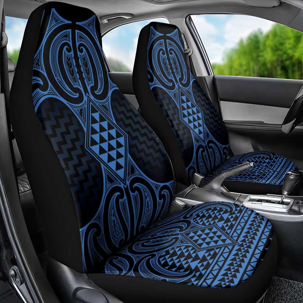 Kikorangi Maori Ta Moko Poutama Art Car Seat Cover