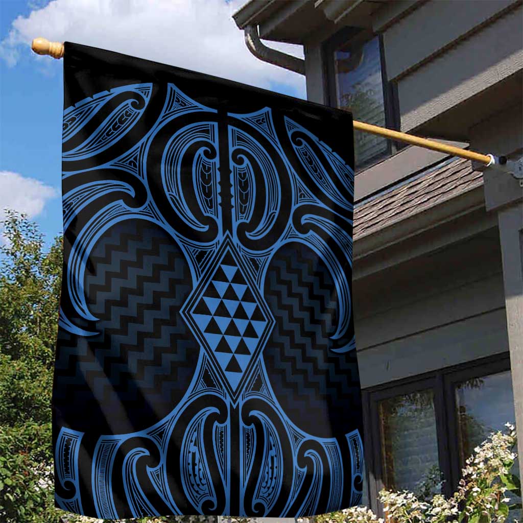Kikorangi Maori Ta Moko Poutama Art Garden Flag LT9 - Polynesian Pride