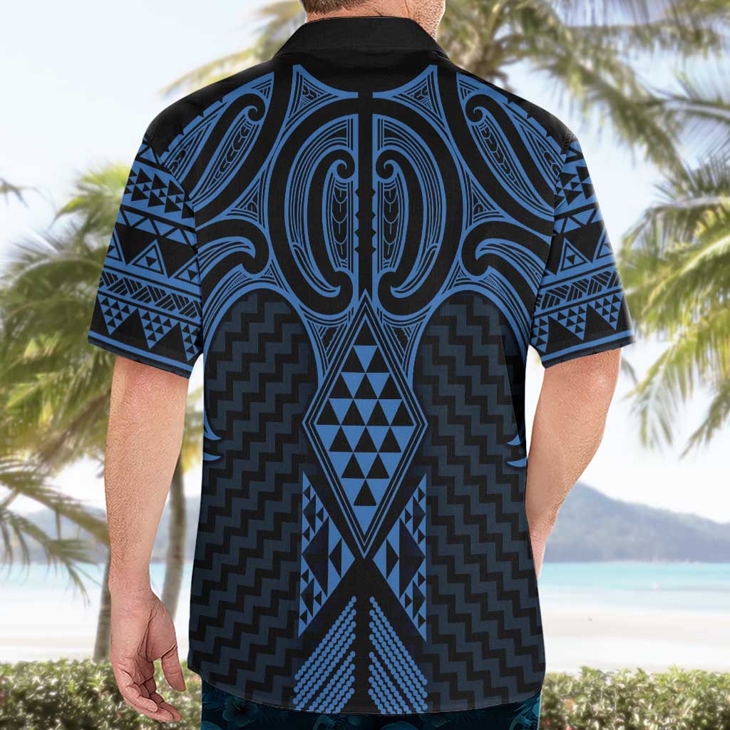 Kikorangi Maori Ta Moko Poutama Art Hawaiian Shirt