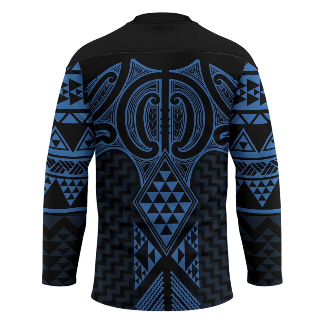 Kikorangi Maori Ta Moko Poutama Art Hockey Jersey - Polynesian Pride