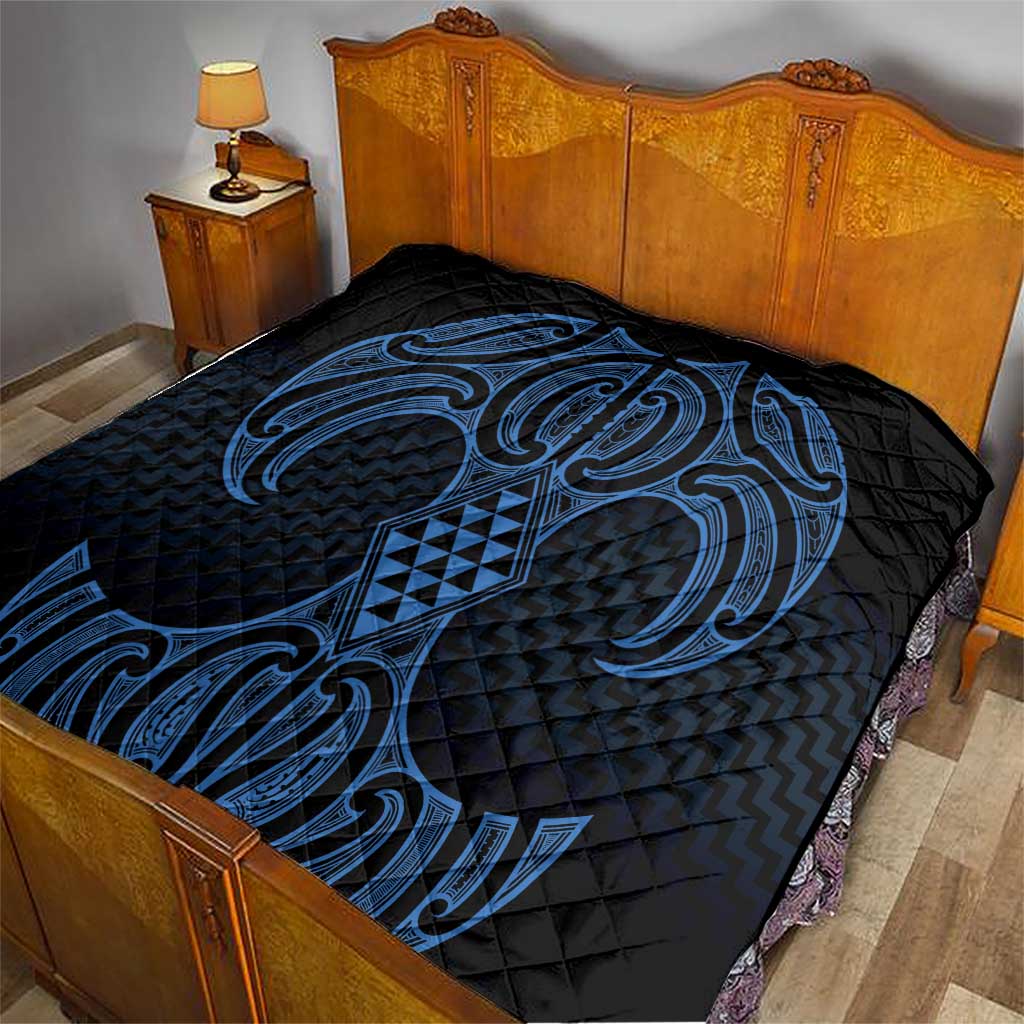 Kikorangi Maori Ta Moko Poutama Art Quilt LT9 - Polynesian Pride