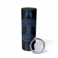 Kikorangi Maori Ta Moko Poutama Art Skinny Tumbler LT9 - Polynesian Pride