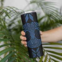 Kikorangi Maori Ta Moko Poutama Art Skinny Tumbler LT9 - Polynesian Pride