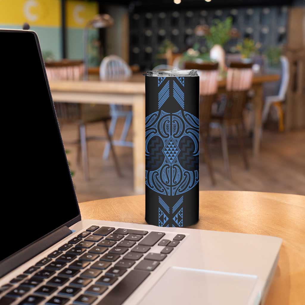 Kikorangi Maori Ta Moko Poutama Art Skinny Tumbler LT9 - Polynesian Pride