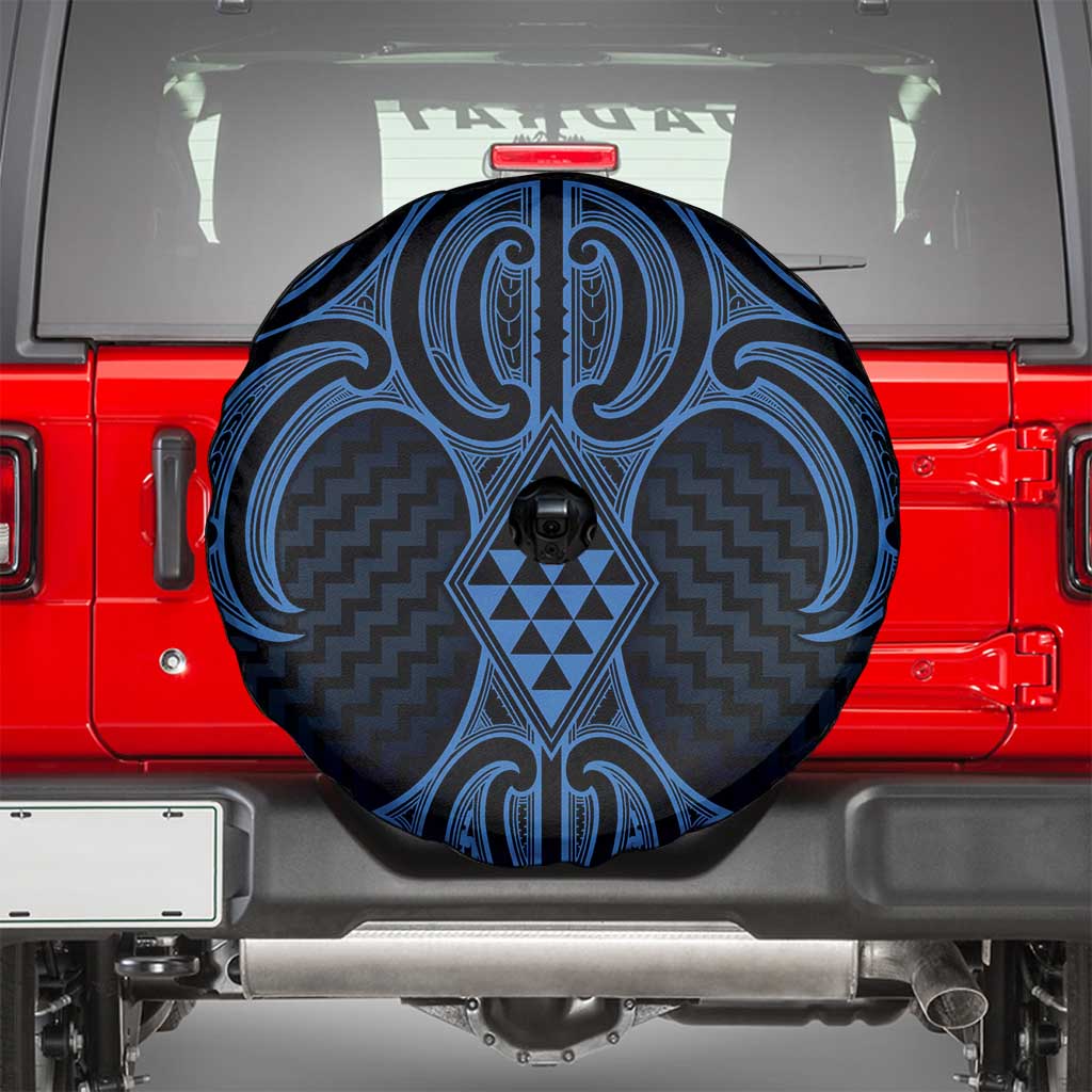 Kikorangi Maori Ta Moko Poutama Art Spare Tire Cover