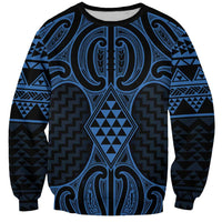 Kikorangi Maori Ta Moko Poutama Art Sweatshirt