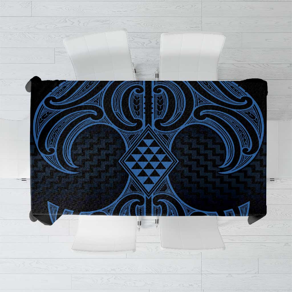 Kikorangi Maori Ta Moko Poutama Art Tablecloth
