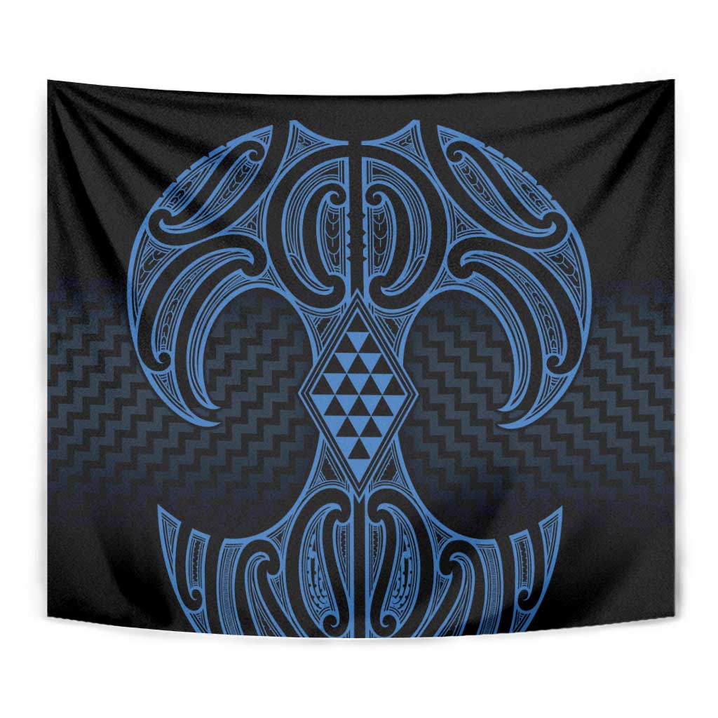 Kikorangi Maori Ta Moko Poutama Art Tapestry