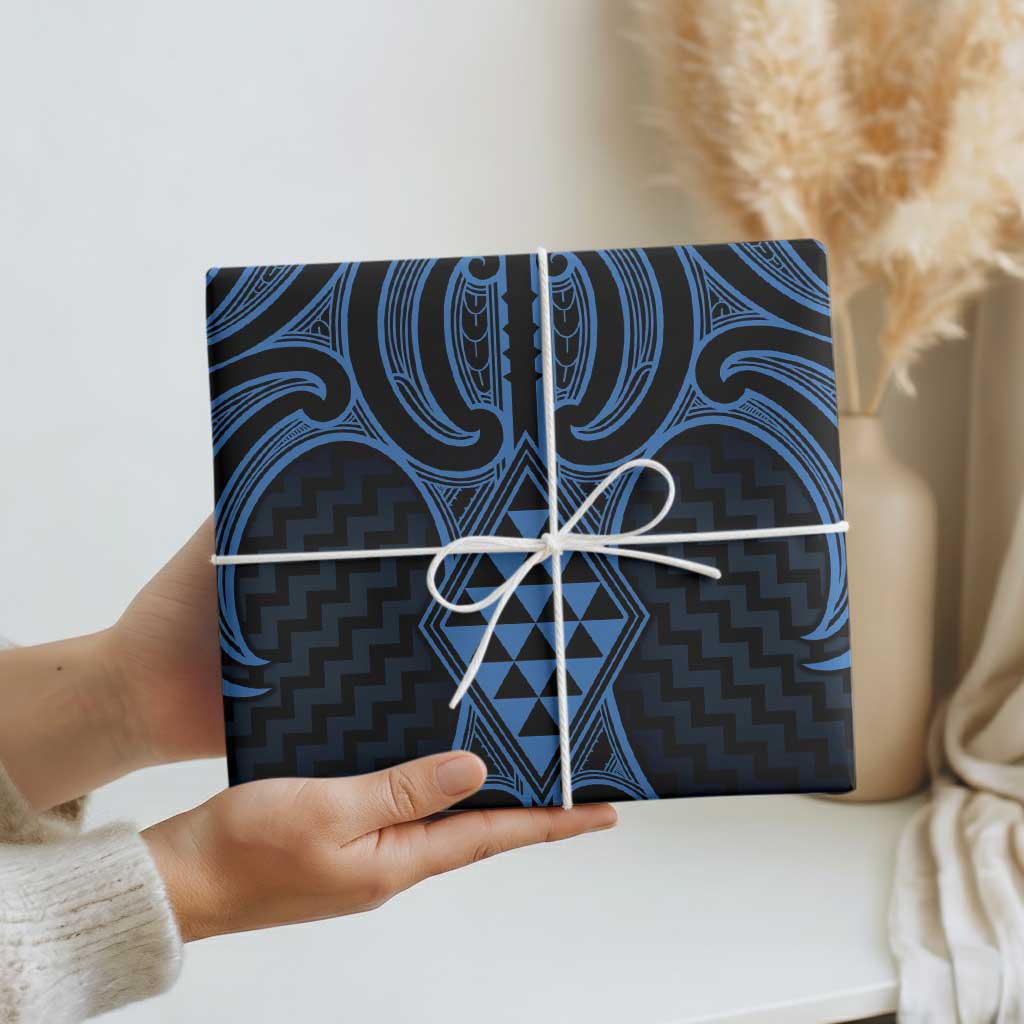 Kikorangi Maori Ta Moko Poutama Art Wrapping Paper - Polynesian Pride