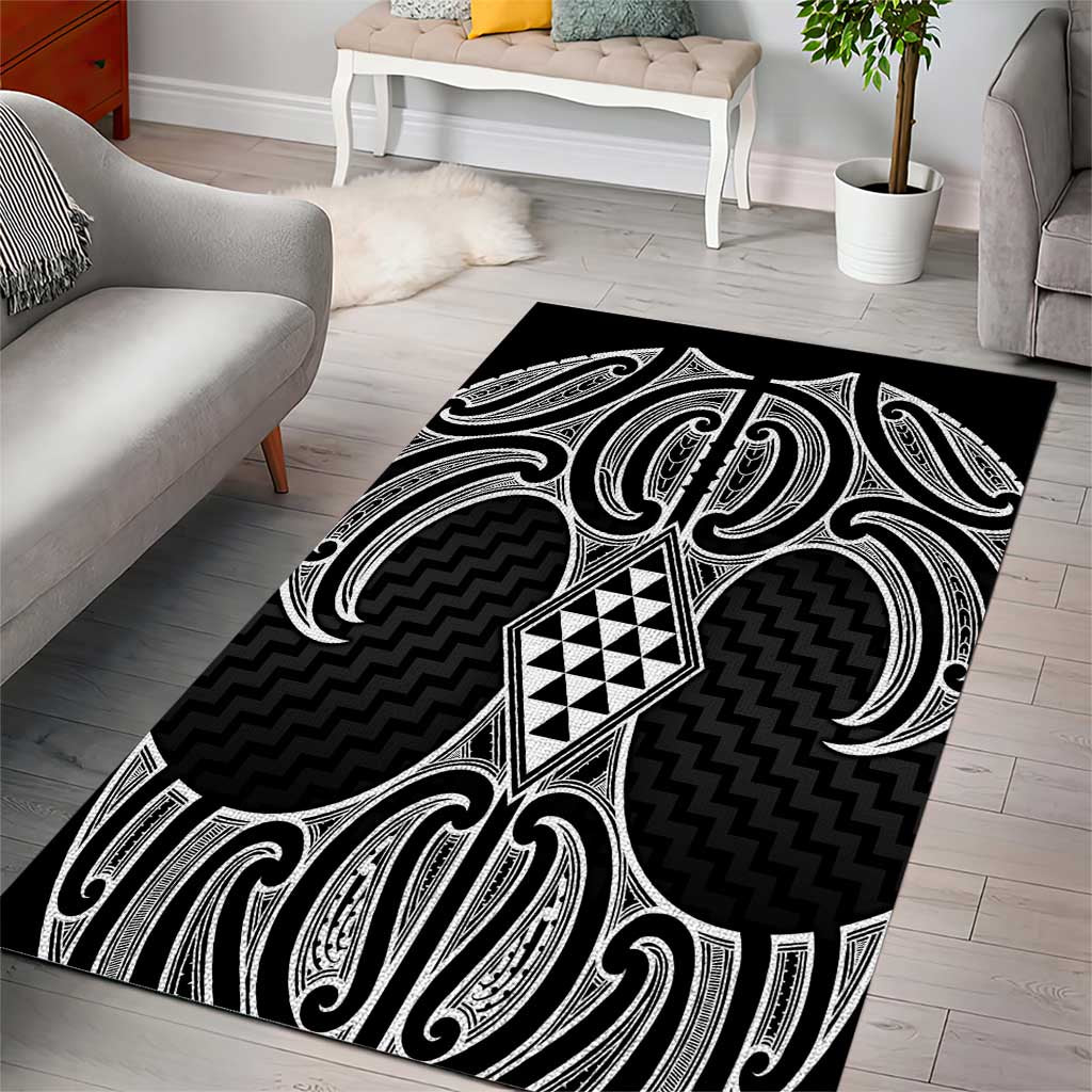Ma Maori Ta Moko Poutama Art Area Rug LT9 - Polynesian Pride