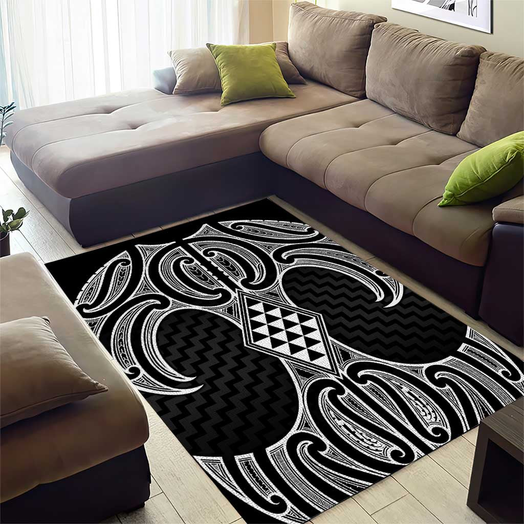 Ma Maori Ta Moko Poutama Art Area Rug LT9 - Polynesian Pride