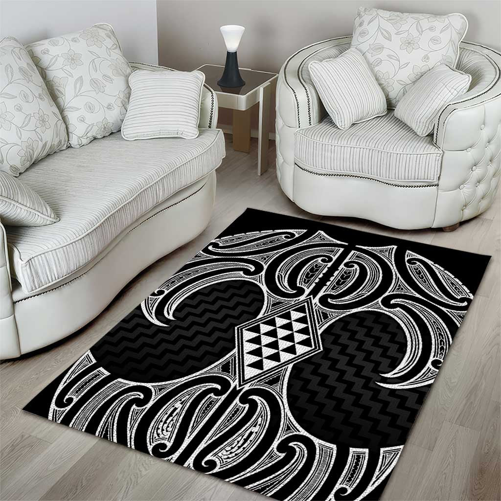 Ma Maori Ta Moko Poutama Art Area Rug LT9 - Polynesian Pride