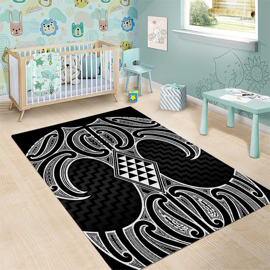 Ma Maori Ta Moko Poutama Art Area Rug LT9 - Polynesian Pride