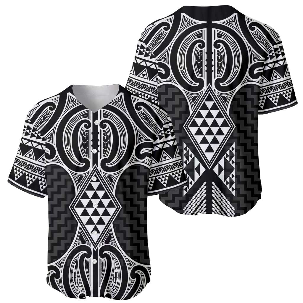 Ma Maori Ta Moko Poutama Art Baseball Jersey LT9 - Polynesian Pride