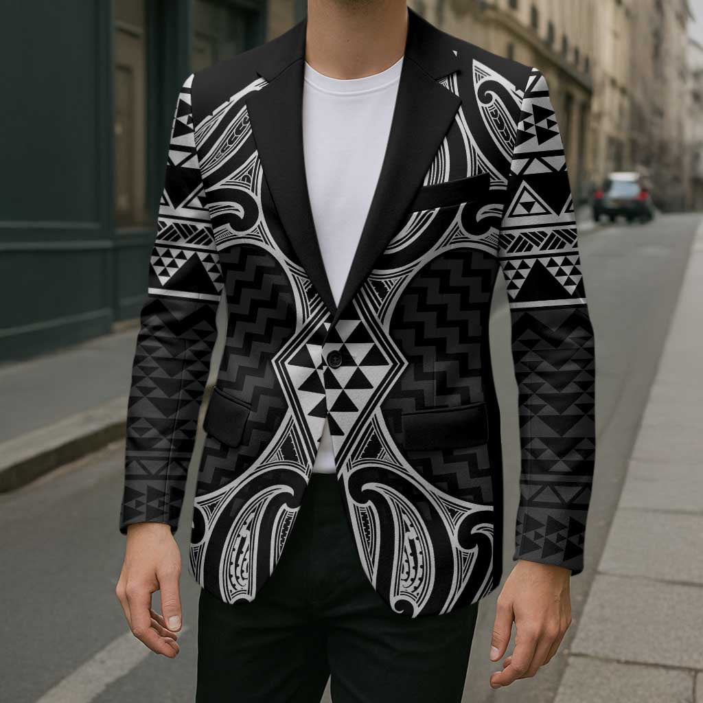Ma Maori Ta Moko Poutama Art Blazer LT9 - Polynesian Pride