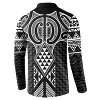 Ma Maori Ta Moko Poutama Art Button Sweatshirt LT9 - Polynesian Pride