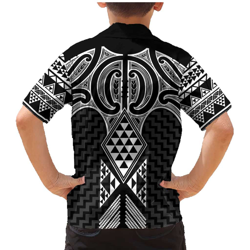 Ma Maori Ta Moko Poutama Art Family Matching Mermaid Dress and Hawaiian Shirt LT9 - Polynesian Pride