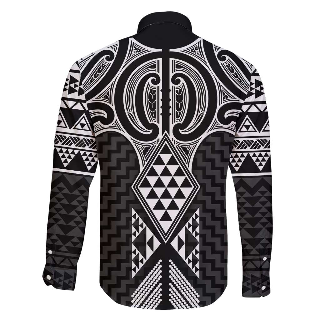 Ma Maori Ta Moko Poutama Art Family Matching Mermaid Dress and Hawaiian Shirt LT9 - Polynesian Pride