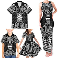 Ma Maori Ta Moko Poutama Art Family Matching Tank Maxi Dress and Hawaiian Shirt LT9 - Polynesian Pride