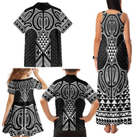 Ma Maori Ta Moko Poutama Art Family Matching Tank Maxi Dress and Hawaiian Shirt LT9 - Polynesian Pride