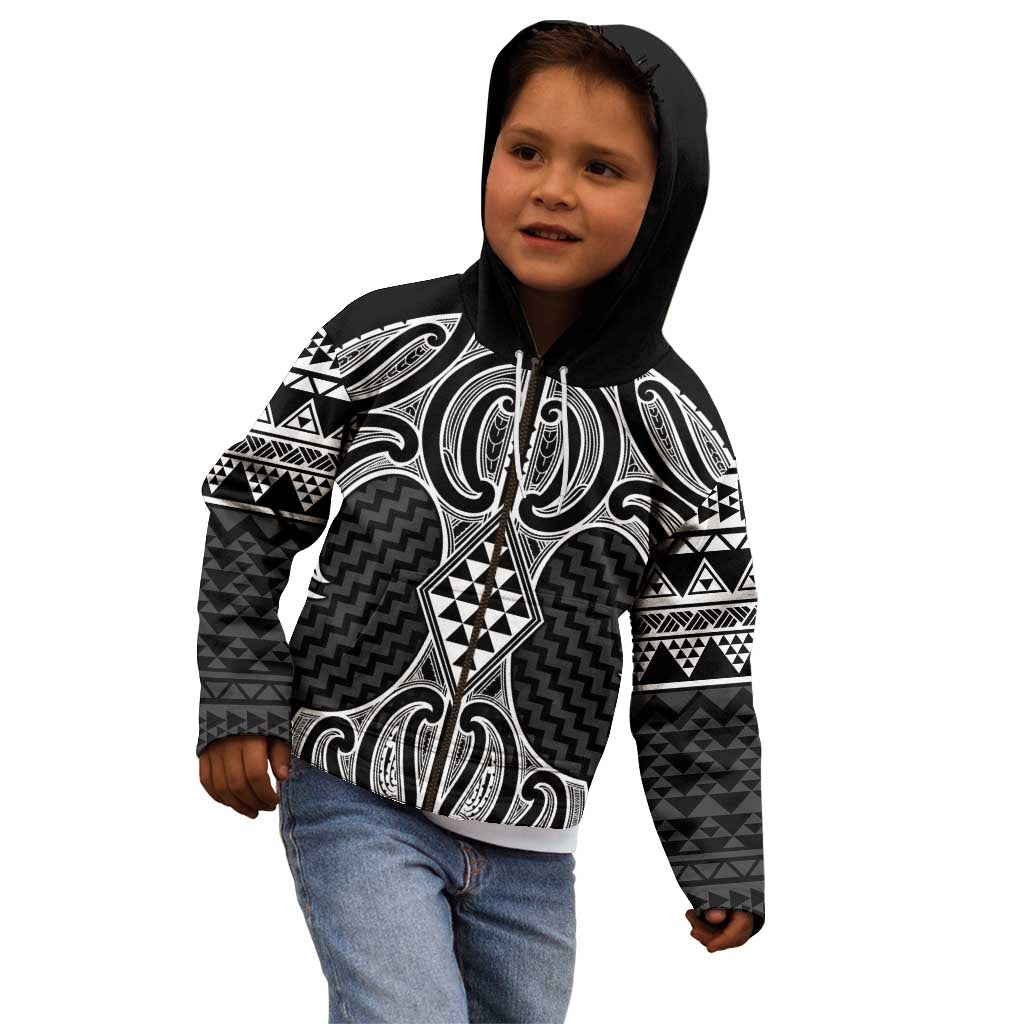 Ma Maori Ta Moko Poutama Art Kid Hoodie