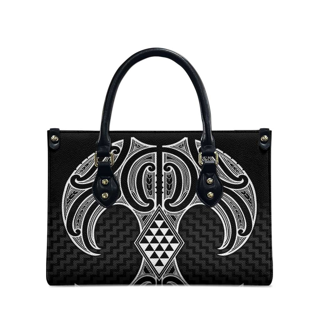 Ma Maori Ta Moko Poutama Art Leather Bag - Polynesian Pride
