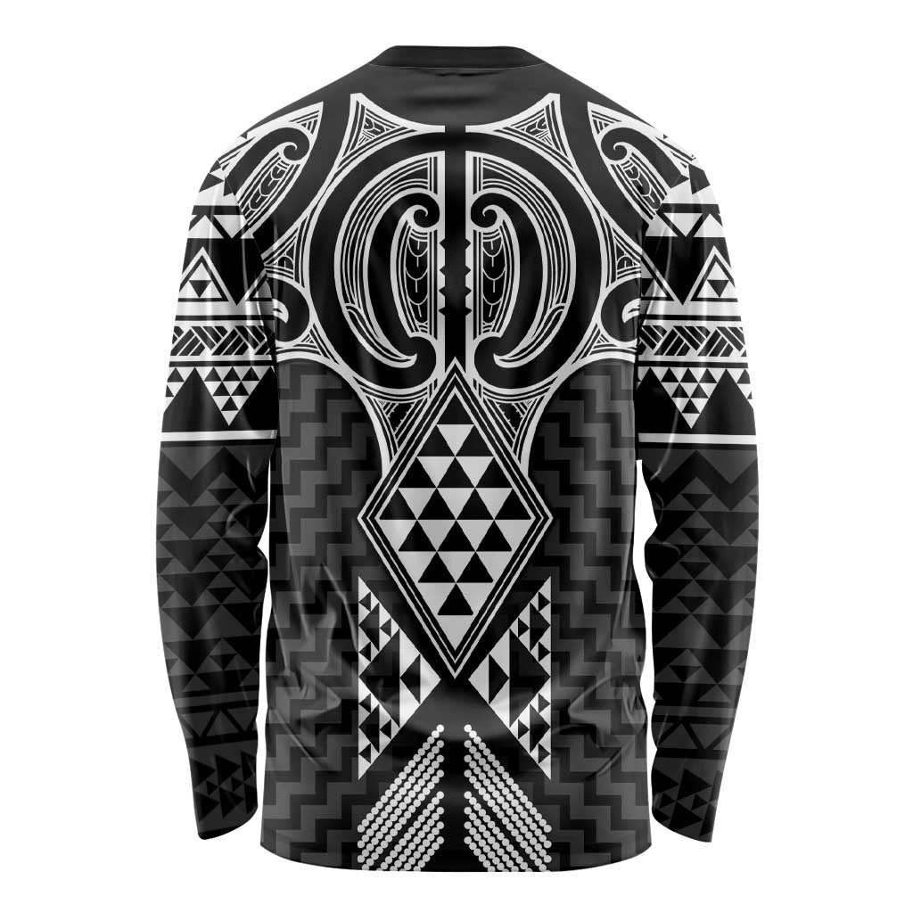 Ma Maori Ta Moko Poutama Art Long Sleeve Shirt