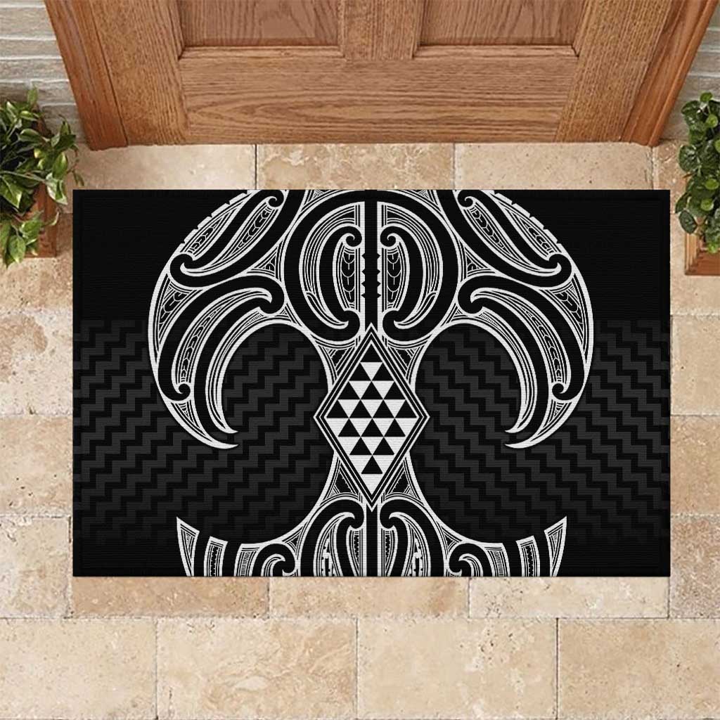 Ma Maori Ta Moko Poutama Art Rubber Doormat