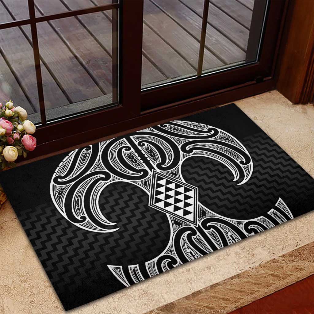 Ma Maori Ta Moko Poutama Art Rubber Doormat