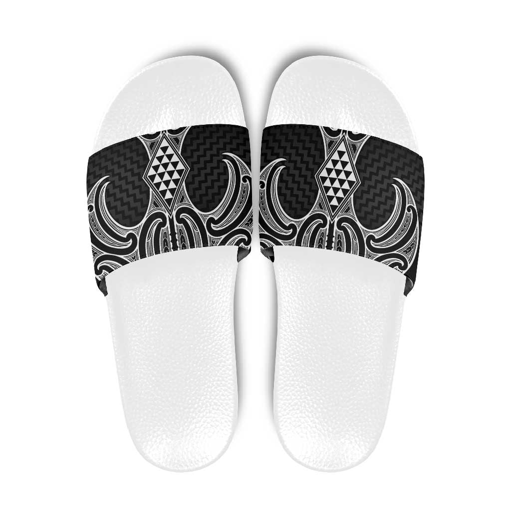 Ma Maori Ta Moko Poutama Art Slide Sandals - Polynesian Pride