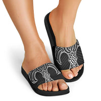 Ma Maori Ta Moko Poutama Art Slide Sandals - Polynesian Pride