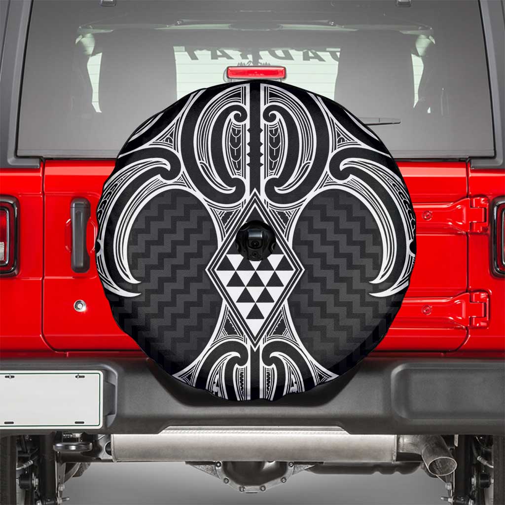 Ma Maori Ta Moko Poutama Art Spare Tire Cover