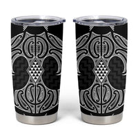 Ma Maori Ta Moko Poutama Art Tumbler Cup LT9 White - Polynesian Pride