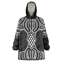 Ma Maori Ta Moko Poutama Art Wearable Blanket Hoodie