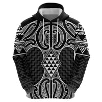 Ma Maori Ta Moko Poutama Art Zip Hoodie