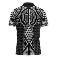 Ma Maori Ta Moko Poutama Art Zipper Polo Shirt - Polynesian Pride