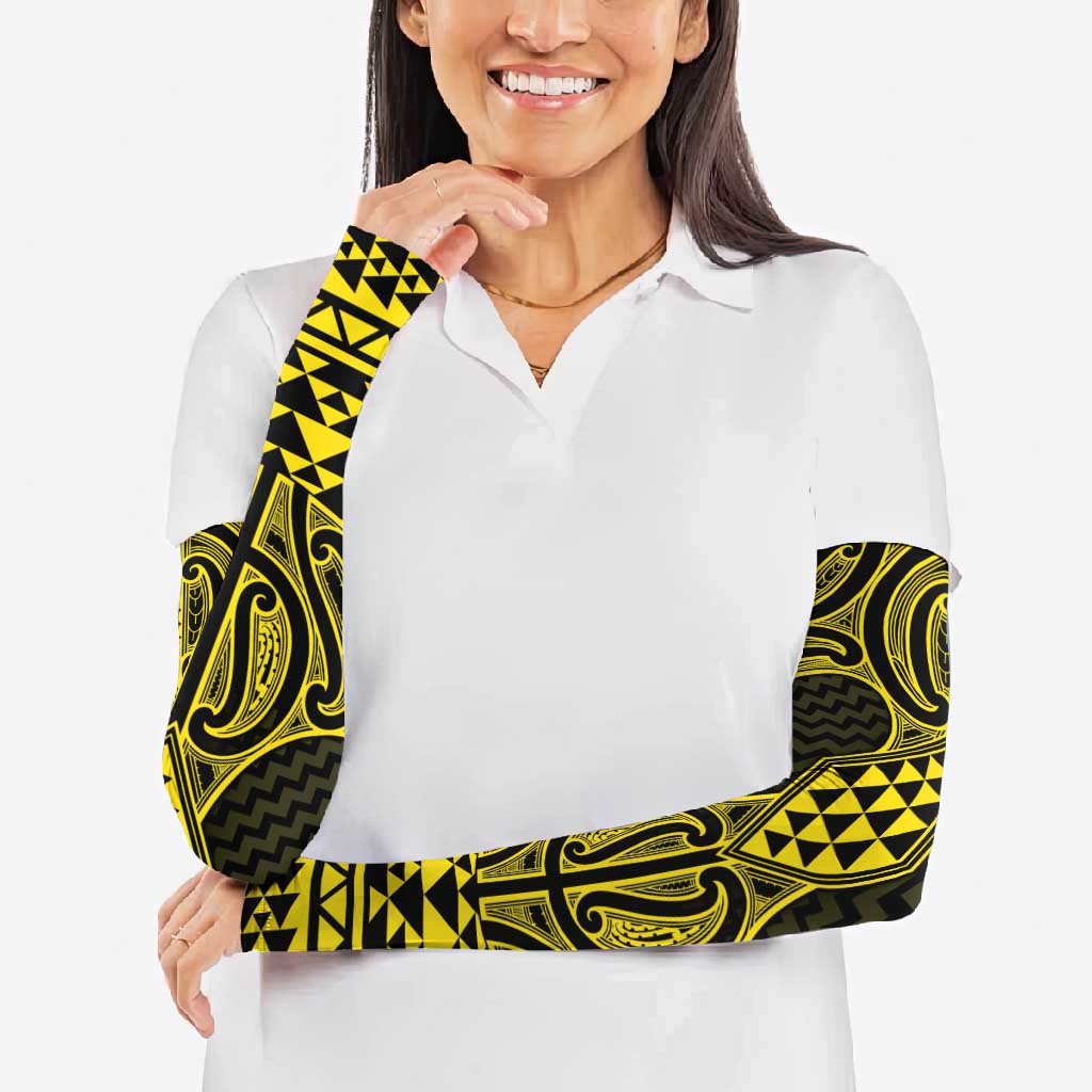 Mahi-dawg Maori Ta Moko Poutama Art Arm Sleeves - Polynesian Pride