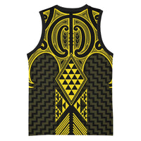 Mahi-dawg Maori Ta Moko Poutama Art Basketball Jersey - Polynesian Pride