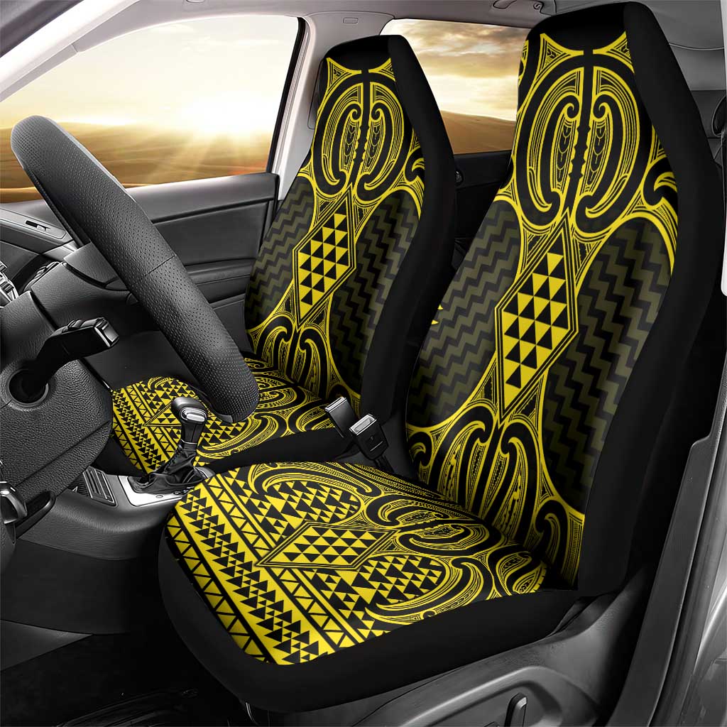 Mahi-dawg Maori Ta Moko Poutama Art Car Seat Cover