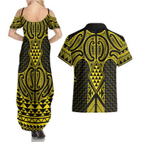 Mahi-dawg Maori Ta Moko Poutama Art Couples Matching Summer Maxi Dress and Hawaiian Shirt LT9 - Polynesian Pride